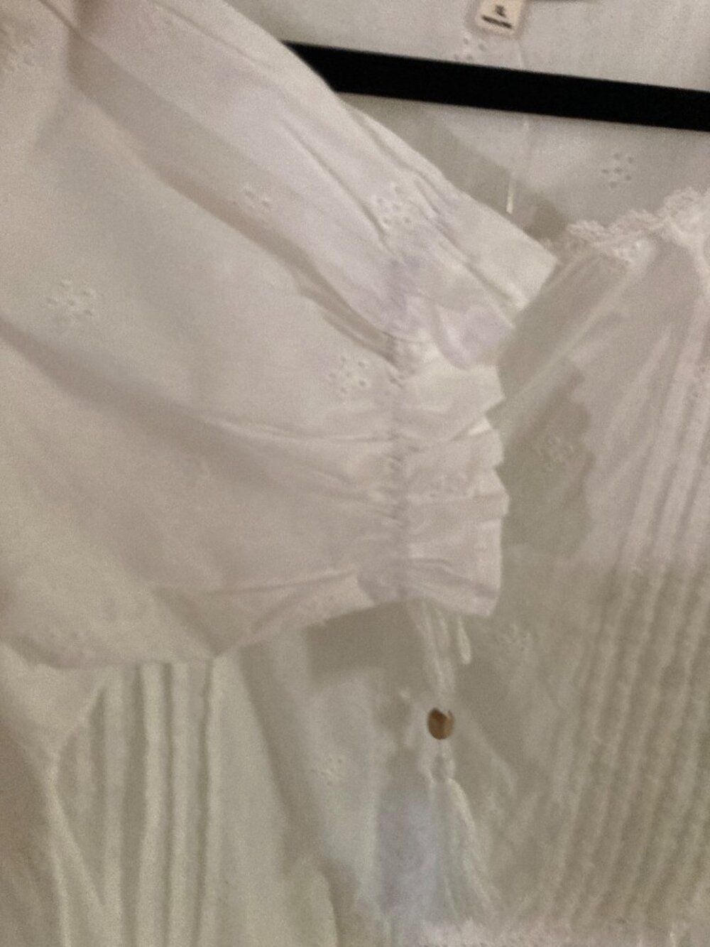 Penelope Rose White Embroidered Short Sleeved Top XL  NWT - Picture 5 of 9